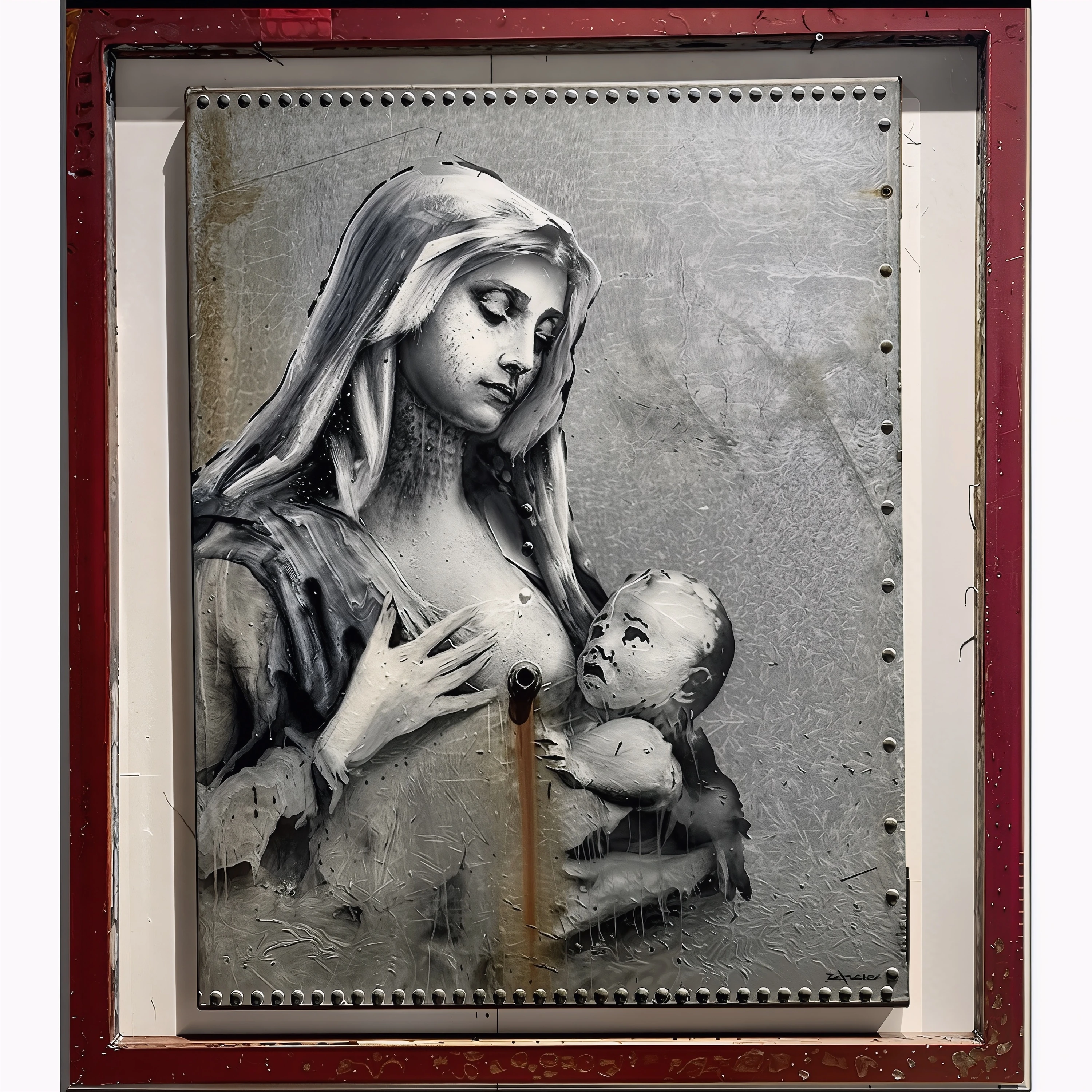 'Madonna and Child' (2024), Banksy, Moco Museum