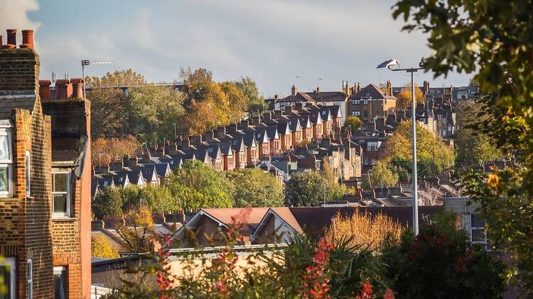 Row of houses in Crouch End, London Row of houses in Crouch End, London