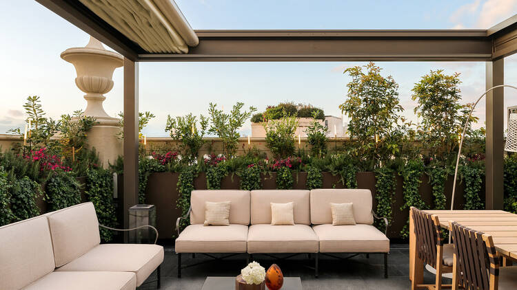 Terrace of the Montenapoleone Suite at the Park Hyatt Milano in Milan, Italy