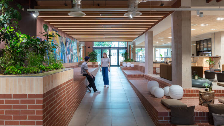 The lobby at Folk at Florence Dock in Battersea/Wandsworth