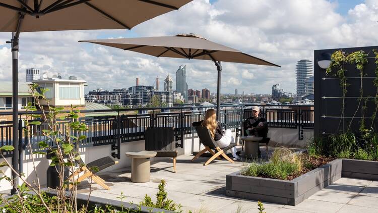 Roof top at Folk at Florence Dock in Battersea/Wandsworth