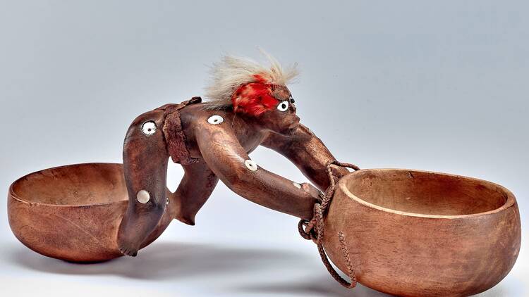 ʻUmeke kiʻi (bowl with figure) at the British Museum’s ‘Hawai’i’ exhibition