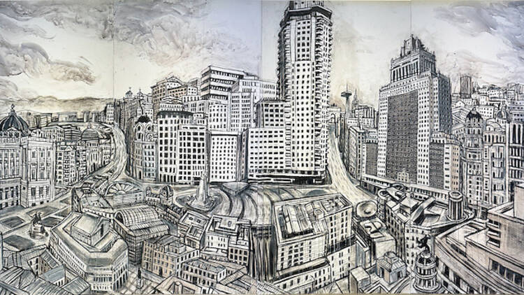 Javier de Juan en el Laberinto: Una ciudad en la que perderse (Galería Yusto/Giner).