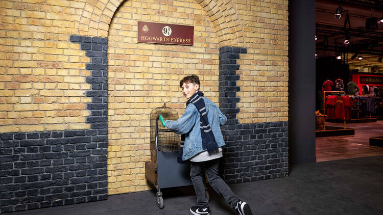 Platform 9 3/4 at Harry Potter: the Exhibition