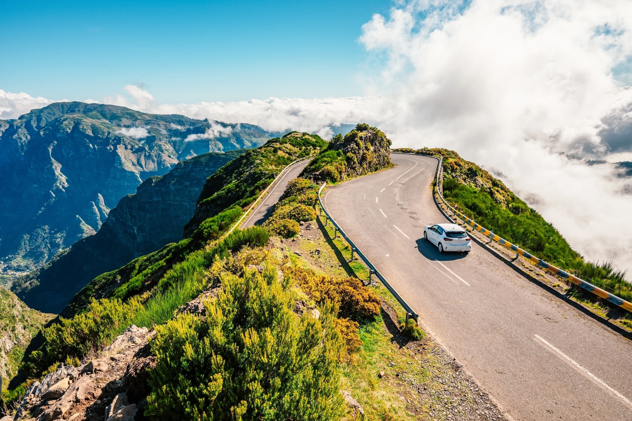 View from Lombo do Mouro road viewpoint near Sao Vicente, Madeira Island, Portugal