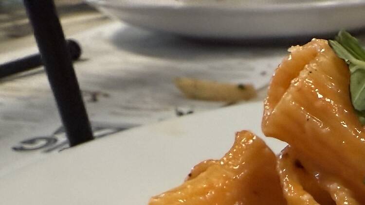 Spicy sausage rigatoni at Pigzza