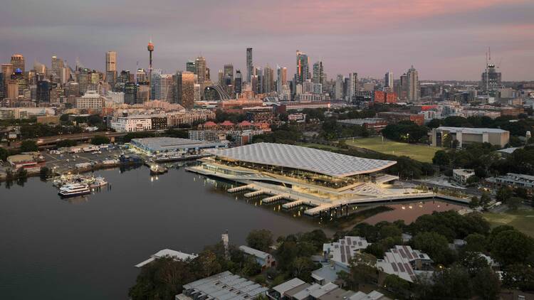 Sydney Fish Market at sunset