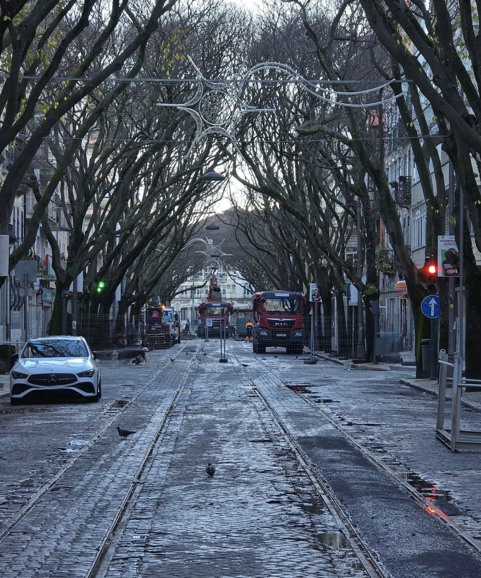 Rua Ferreira Borges durante as obras