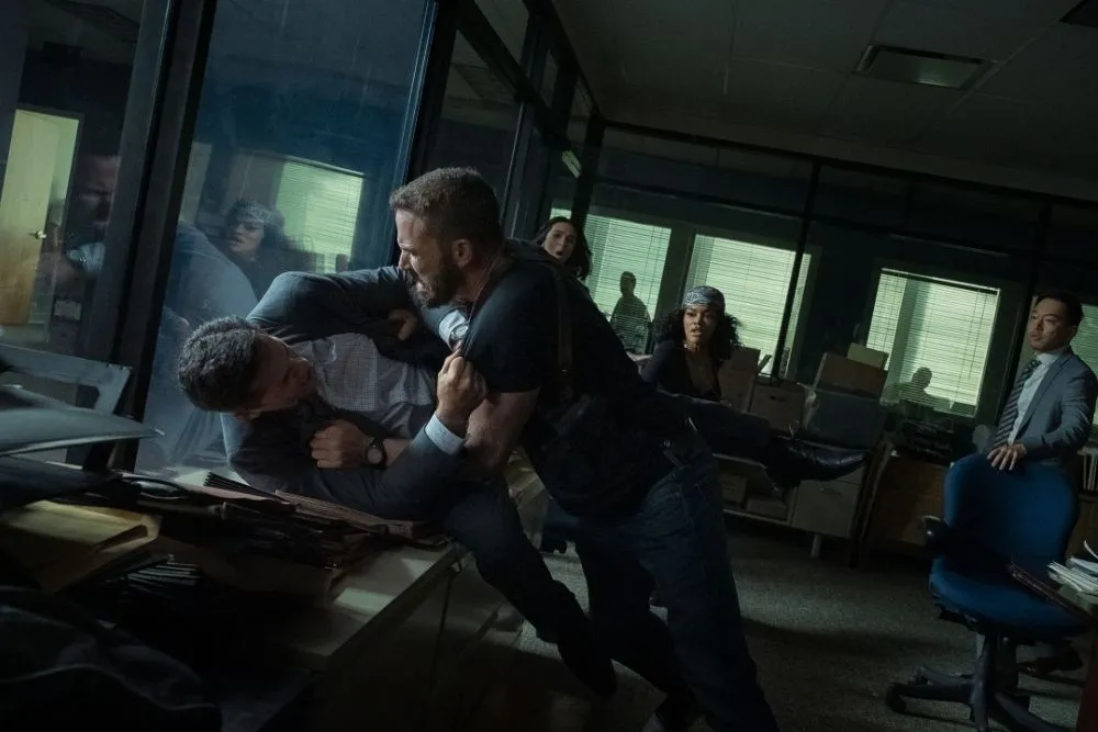 Photograph: Claire Folger/Netflix | Ben Affleck and Scott Adkins in The Rip