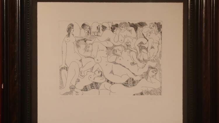 “Cita de Bany Turc: dones prenent el sol en la piscina”, Suite 347 (Picasso. 1968)