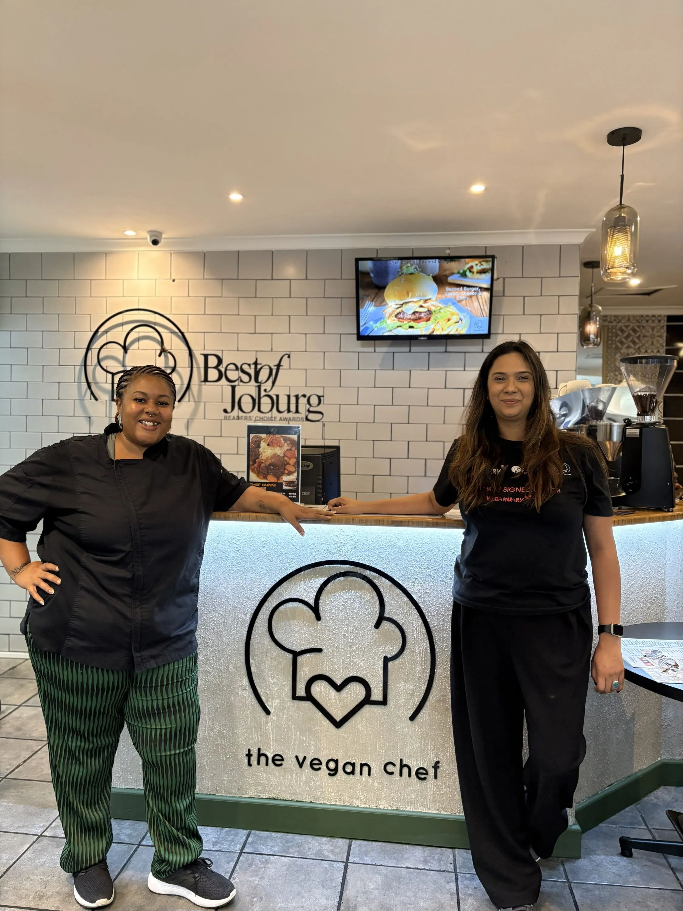 Chefs Sue and Sunni at The Vegan Restaurant in Sandton