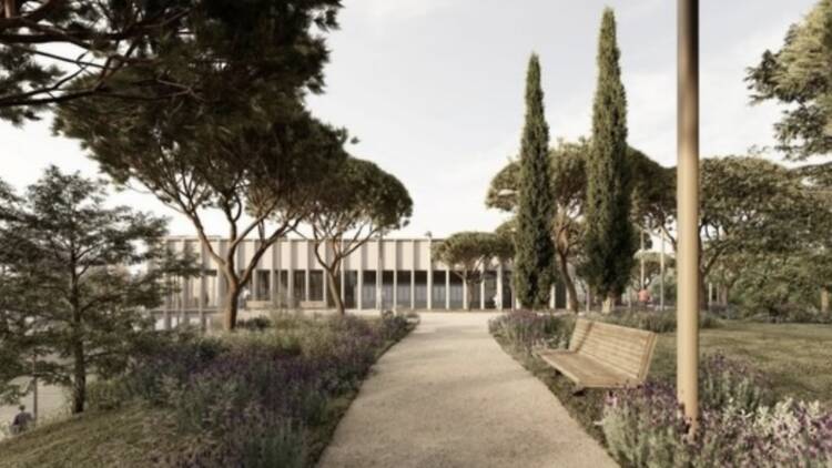 Imagem 3D do novo pavilhão desportivo