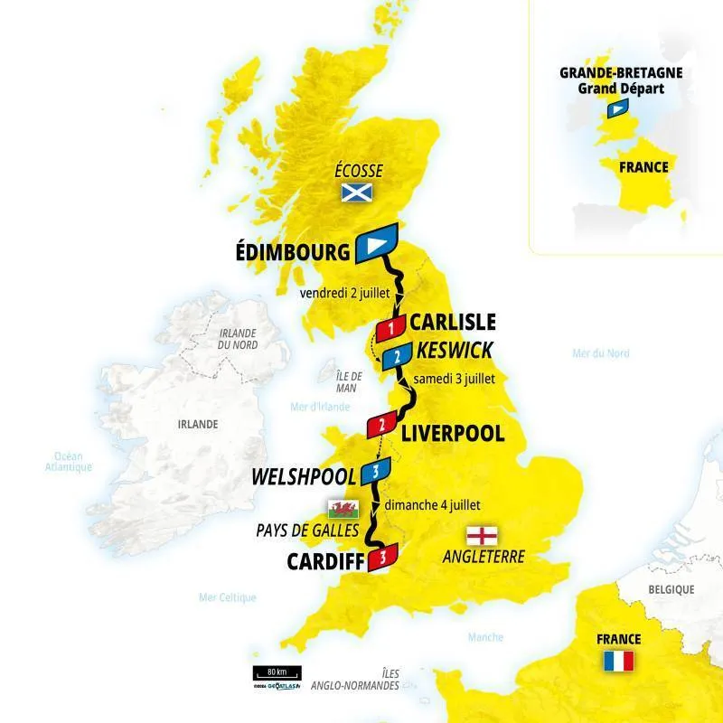 Tour de France 2027 UK route