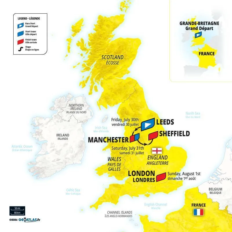 Tour de France Femmes 2027 UK route