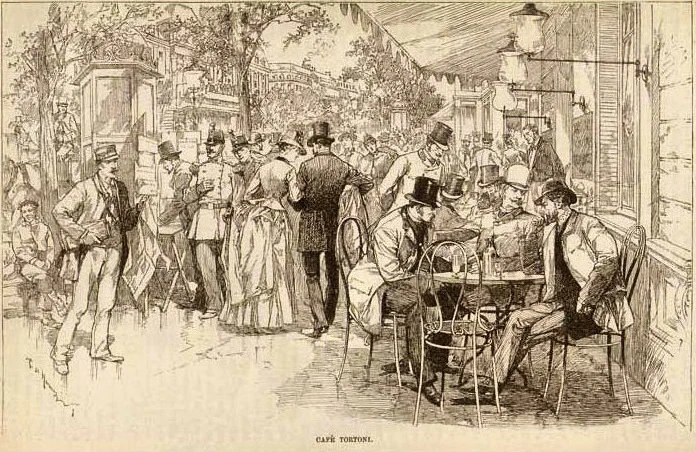 Paul Renouard, &Agrave; la terrasse de Tortoni (1889)