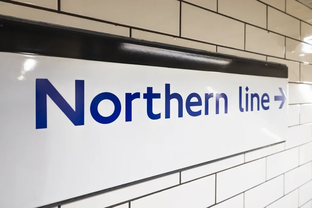 Northern line sign on the London Underground