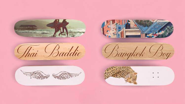 Sassy Thai-inspired skateboard deck