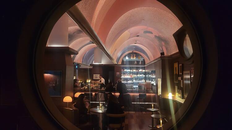 Looking through a circular window