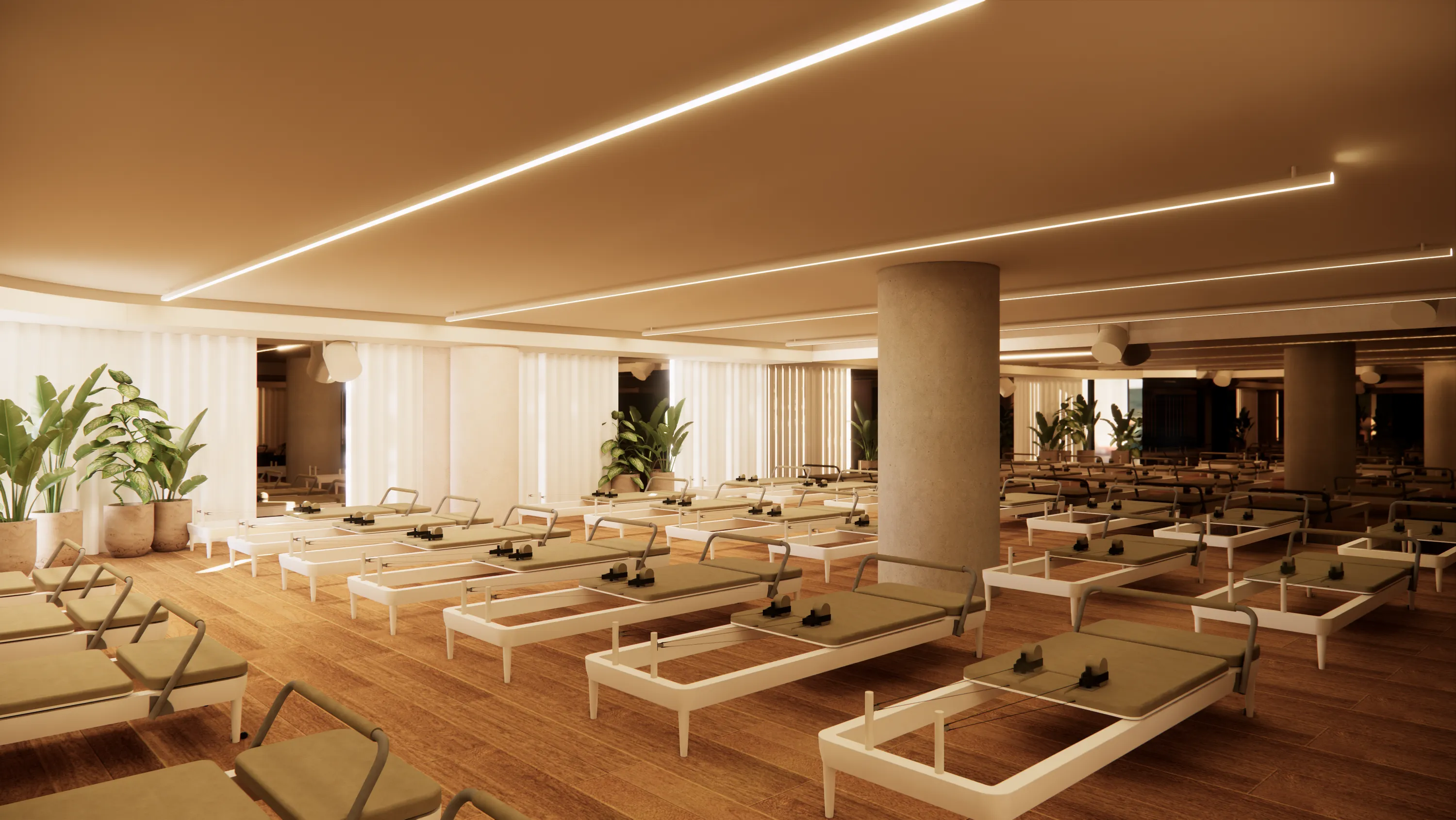 A pilates studio at TotalFusion.