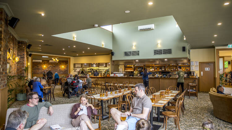 The dining room at the Laurel Hotel.