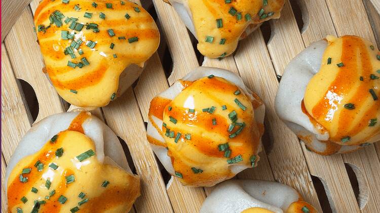 Ración de dumplings de gamba en Dum Dum por 11,25 €