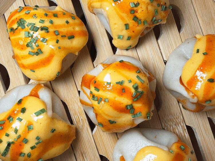 Ración de dumplings de gamba en Dum Dum por 11,25 €