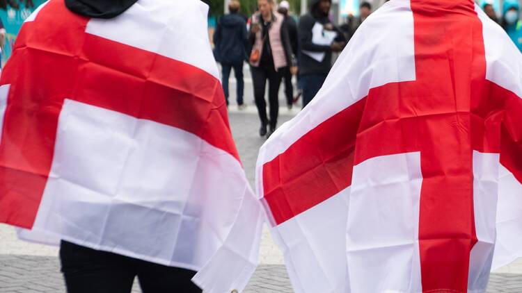 England fans at Wembley Stadium, London