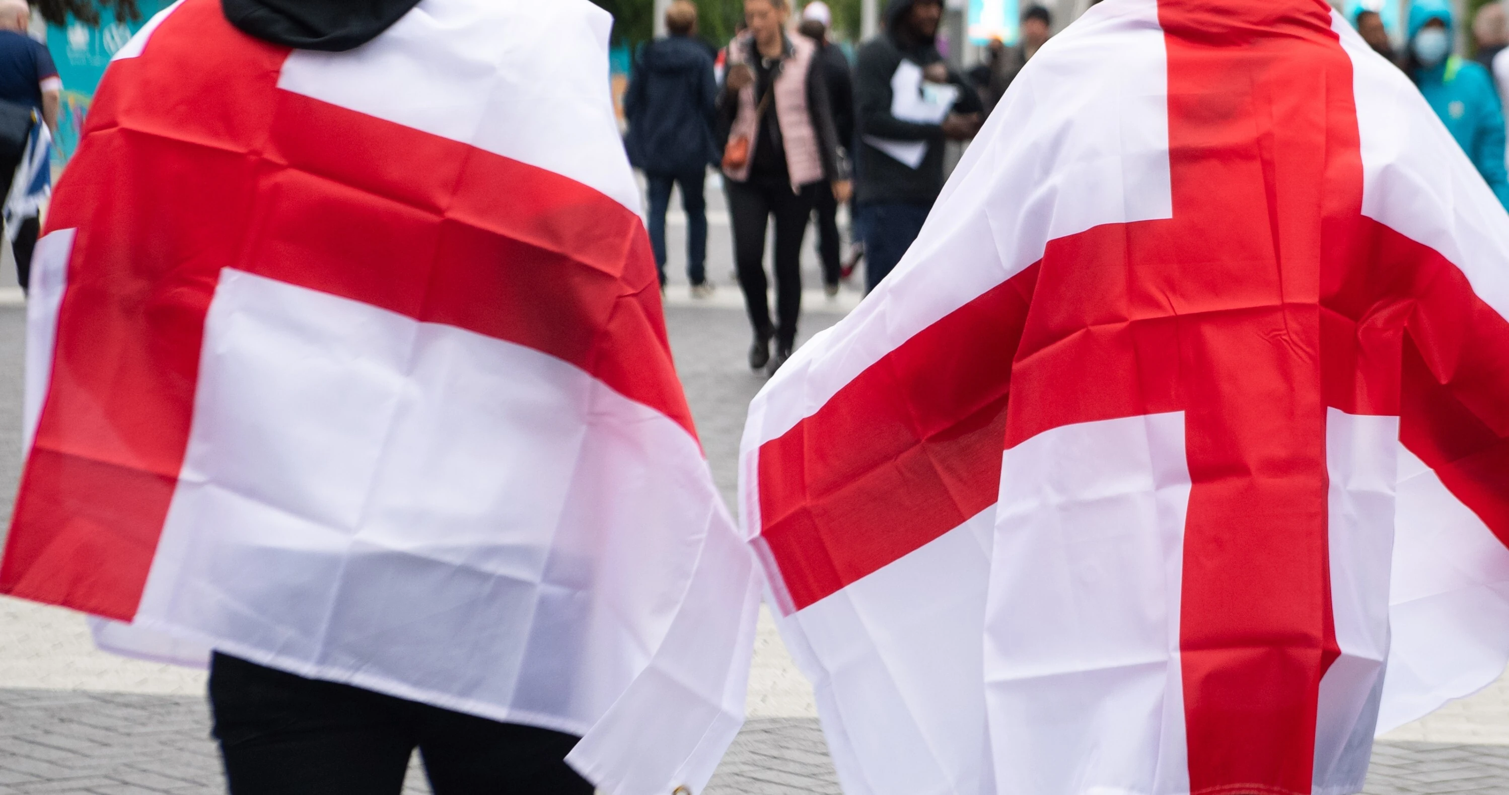 England fans at Wembley Stadium, London