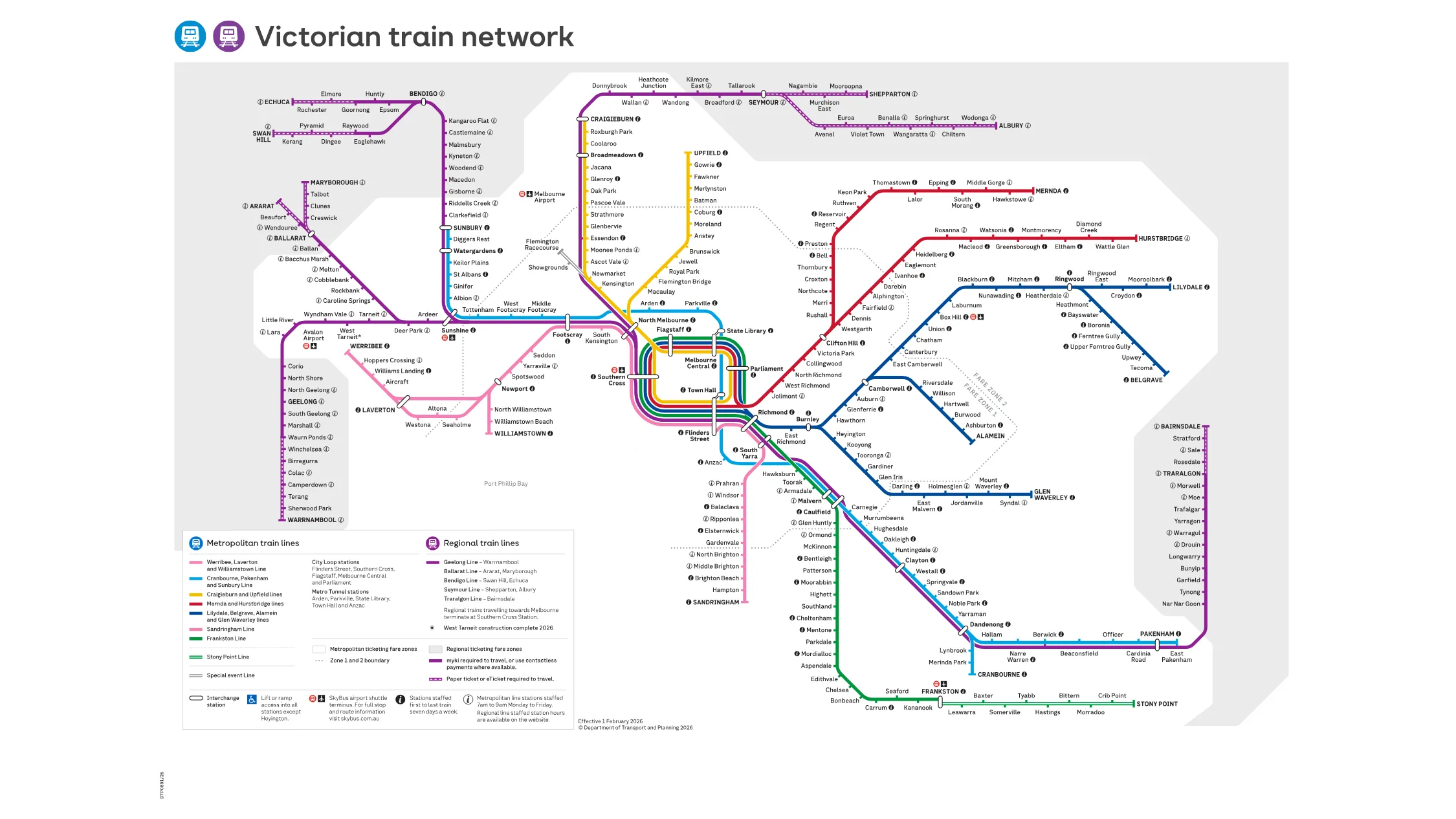 Melbourne transport map