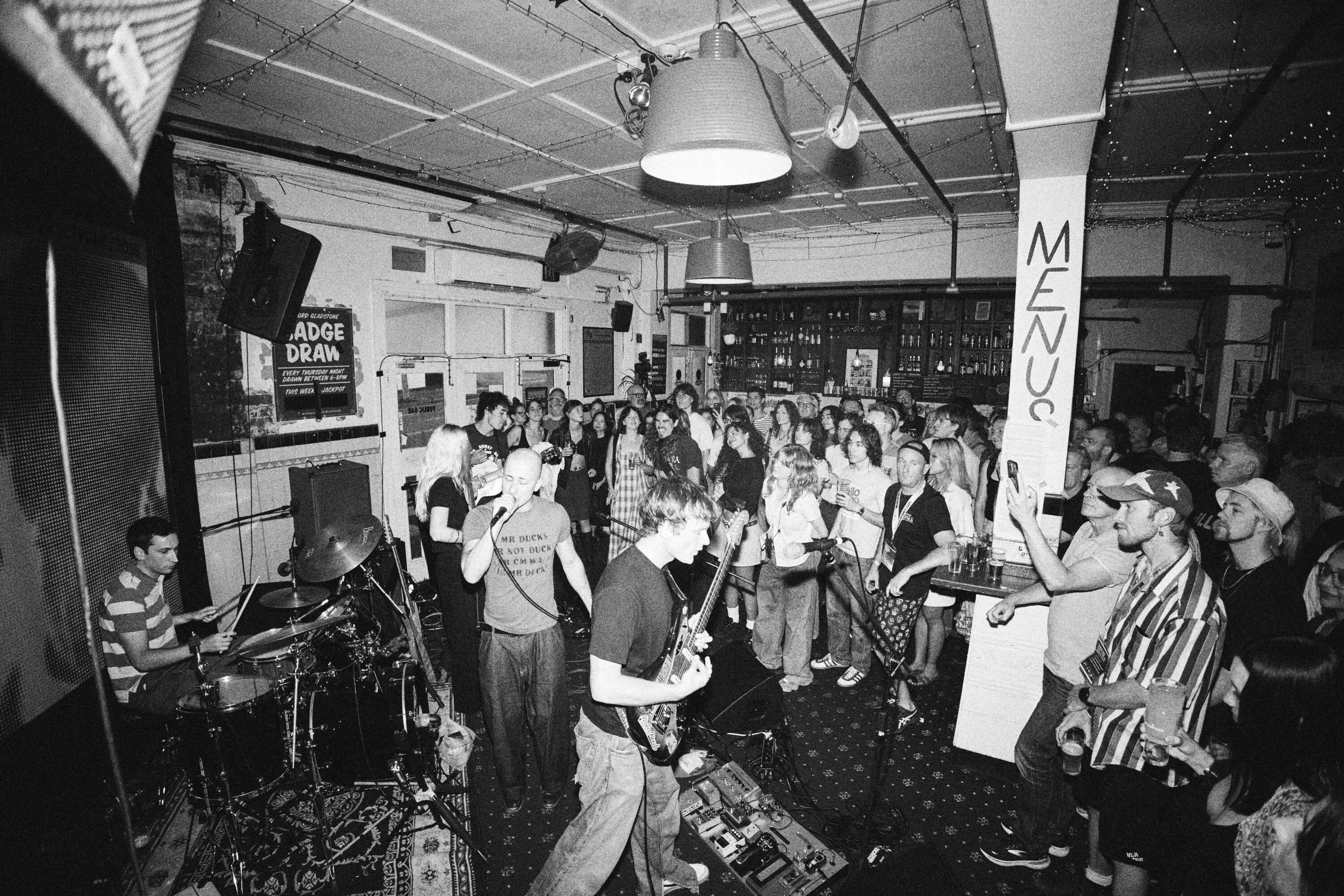 A band playing at The Lord Gladstone