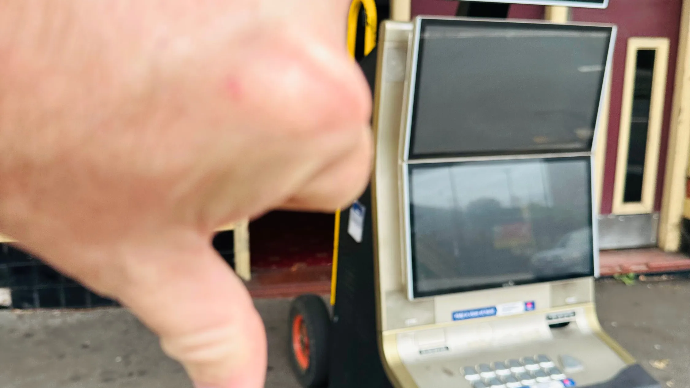 Pokies out the front of The Lord Gladstone