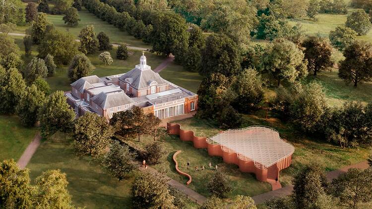 Serpentine Pavilion 2026 with curving crinkle crankle wall 