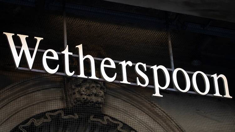 Wetherspoon pub sign, UK