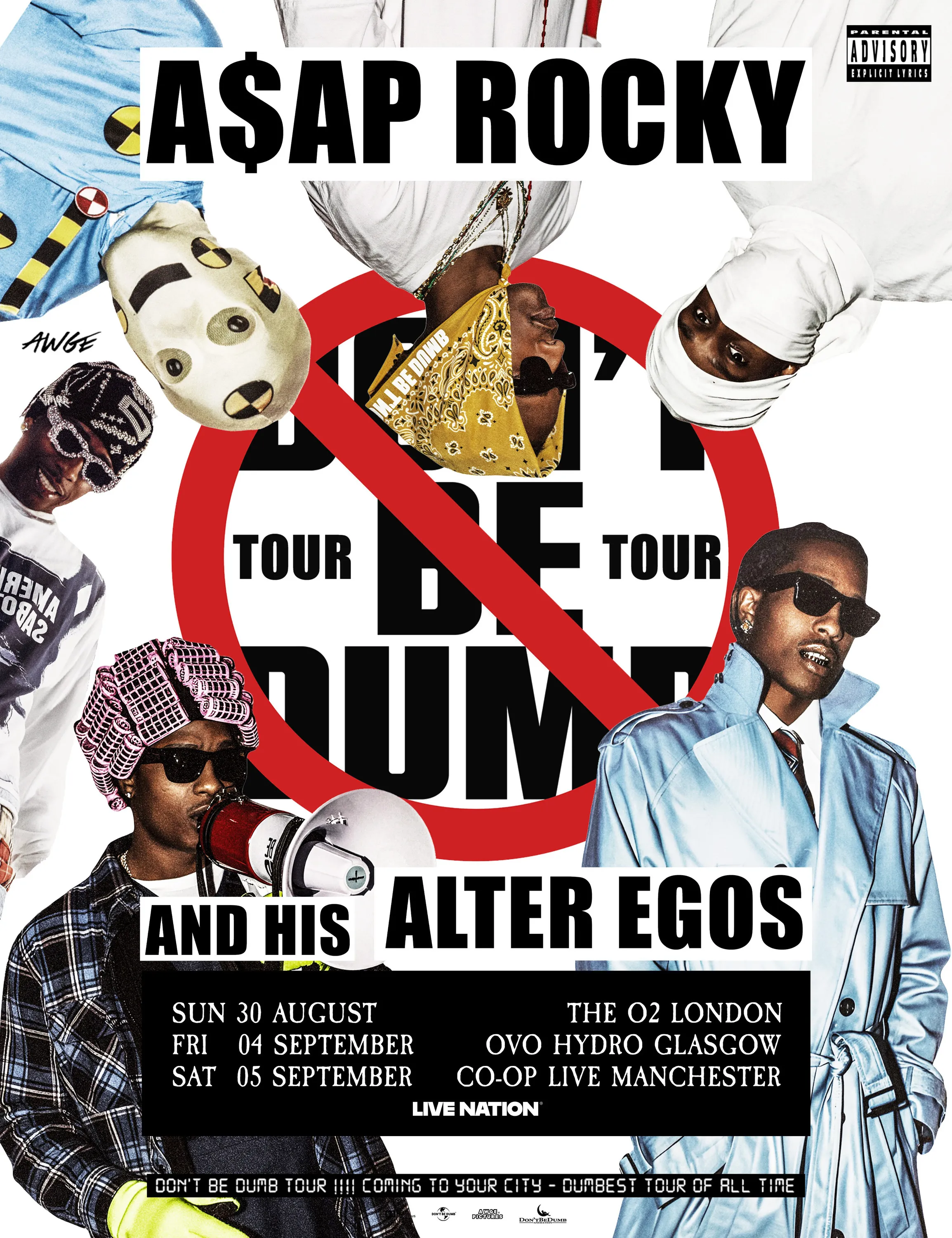 ASAP Rocky 2026 UK tour poster