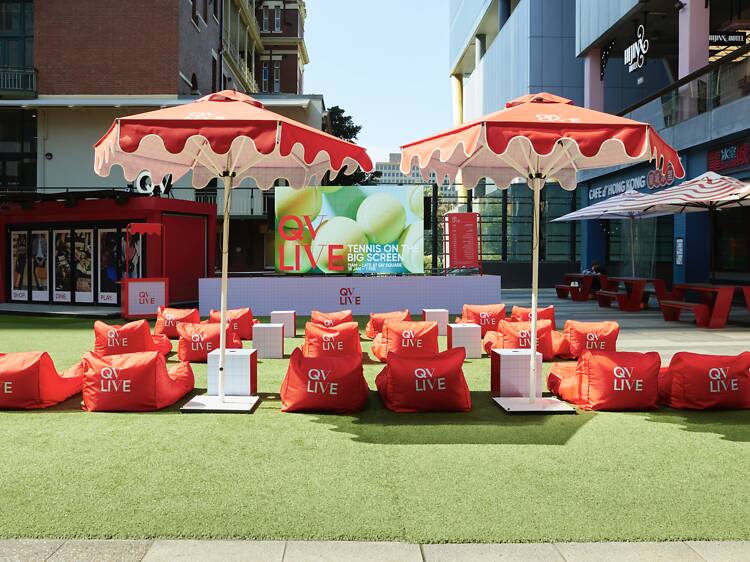 QV Melbourne presents Summer Tennis Live & Outdoor Evening Cinema