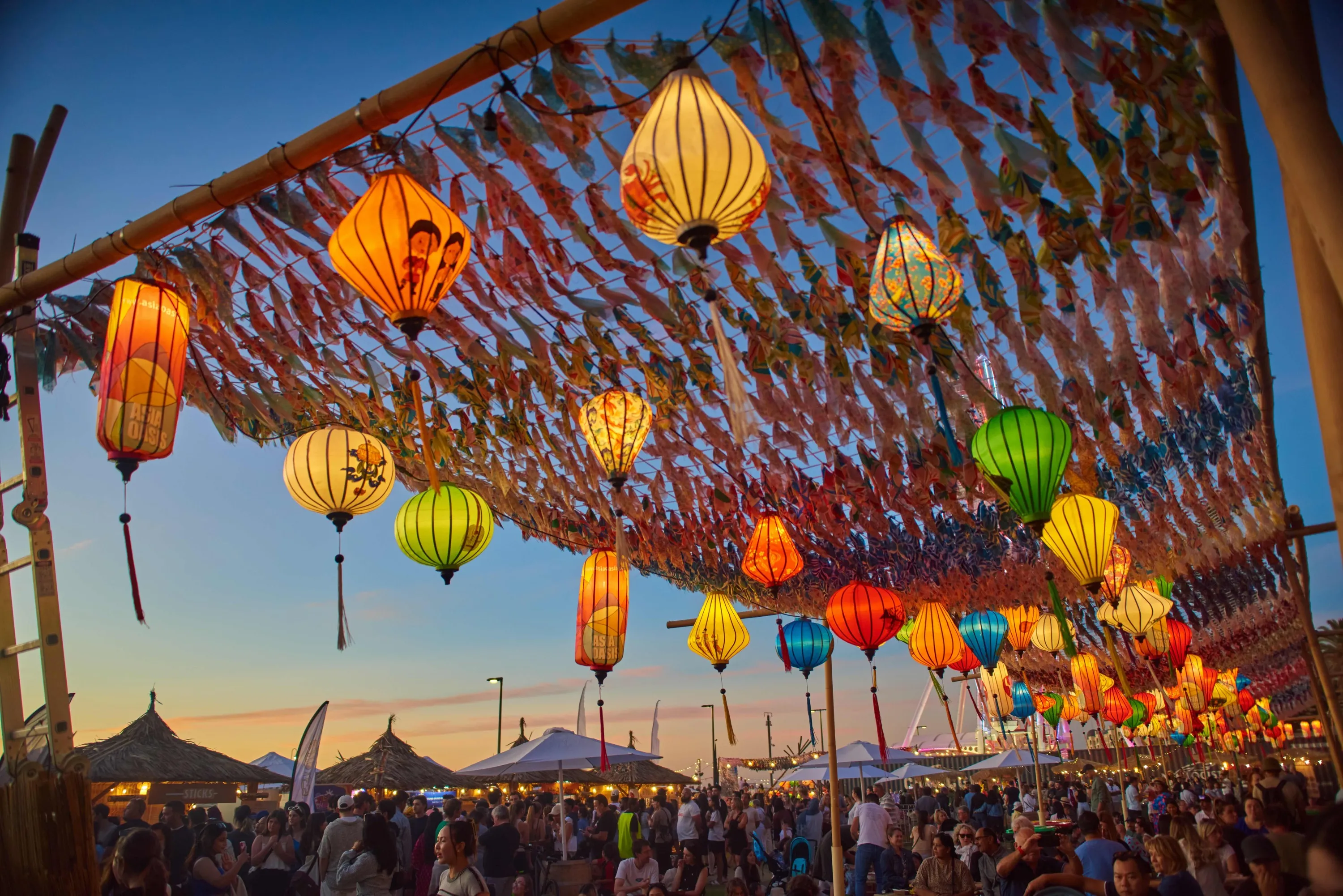 Colourful lanterns at festival