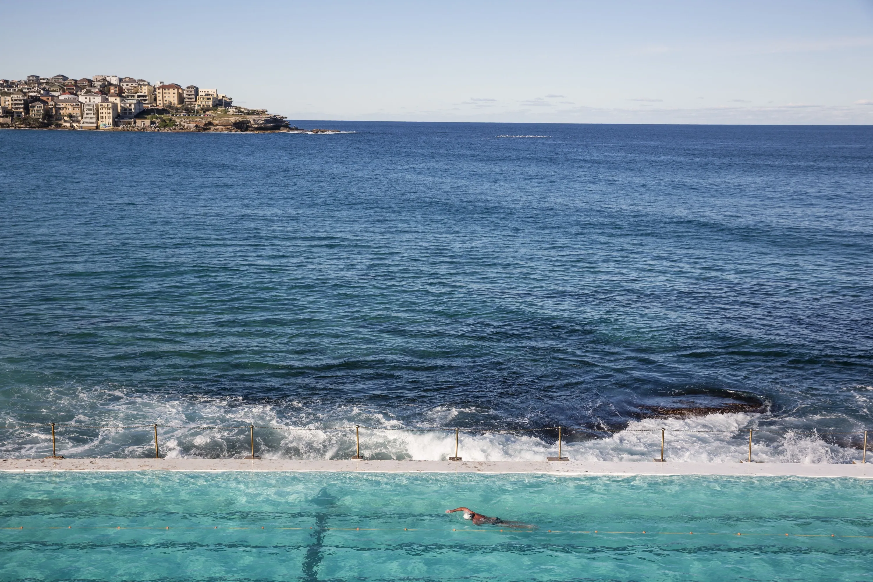 Early morning swimmer at Bondi Icebergs Club, Bondi