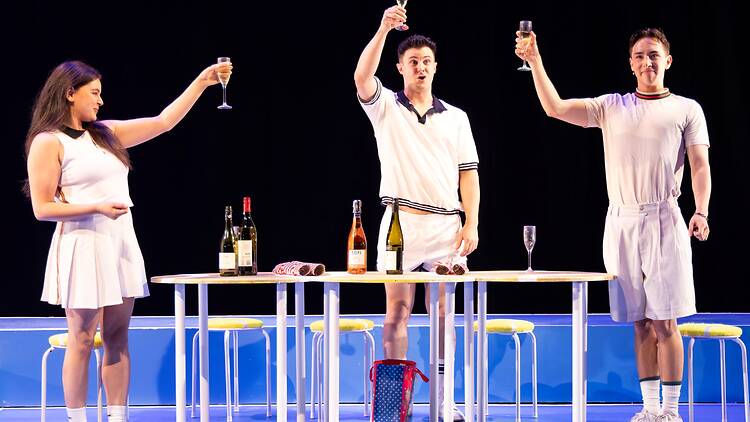 Melissa Kahraman, Eddie Orton and Sebastian Li in 'Australian Open'.