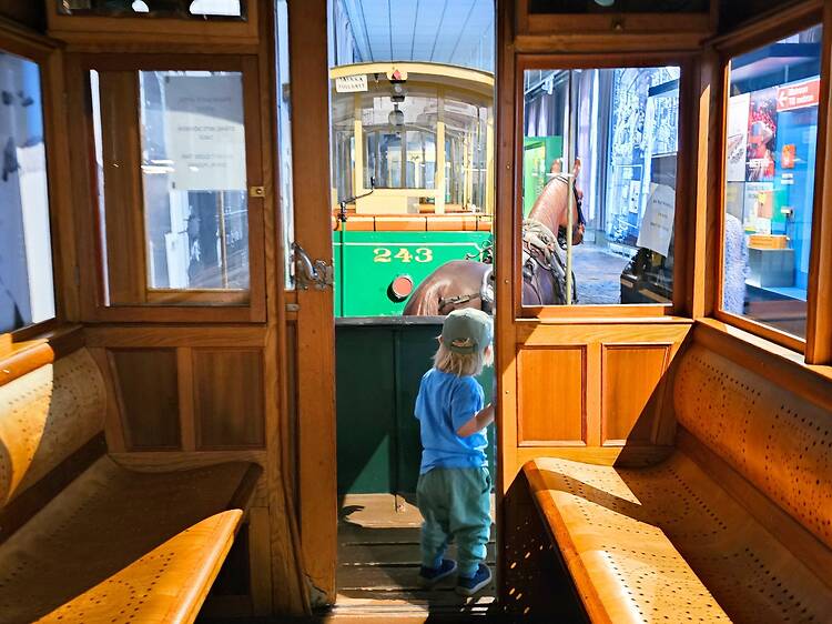 Climb aboard a vintage tram at the Tram Museum