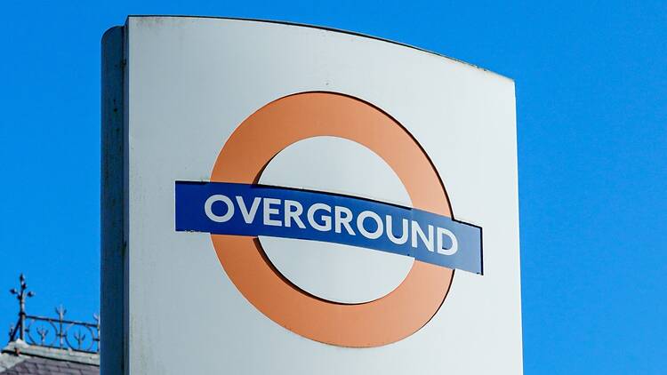 Overground sign in London