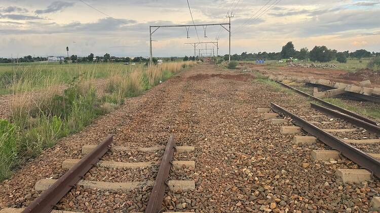 Prasa train railway between Midway and Lenasia 