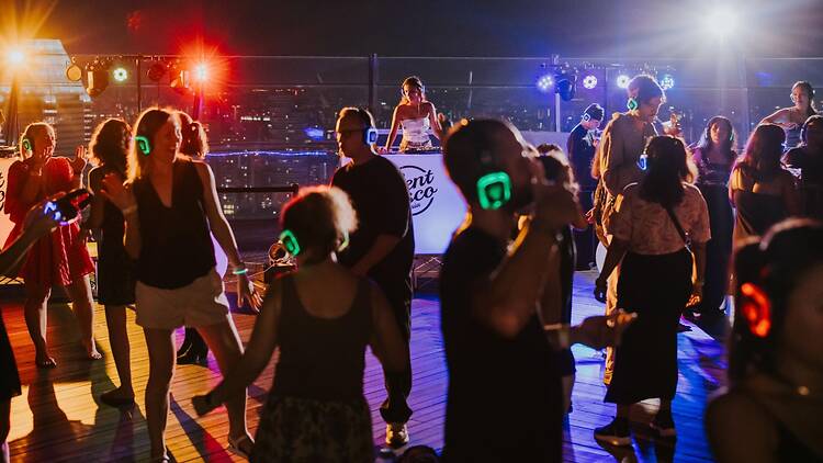 Put on your dancing shoes and headphones for Silent Disco in the Sky