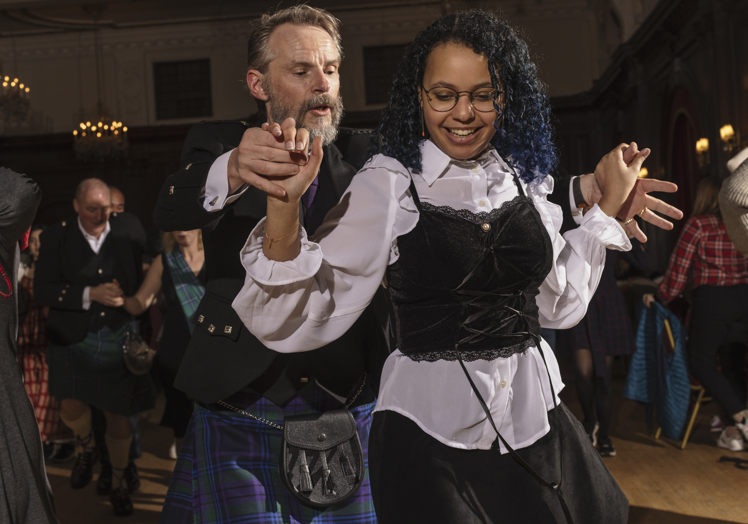 Couple dancing at a ceilidh