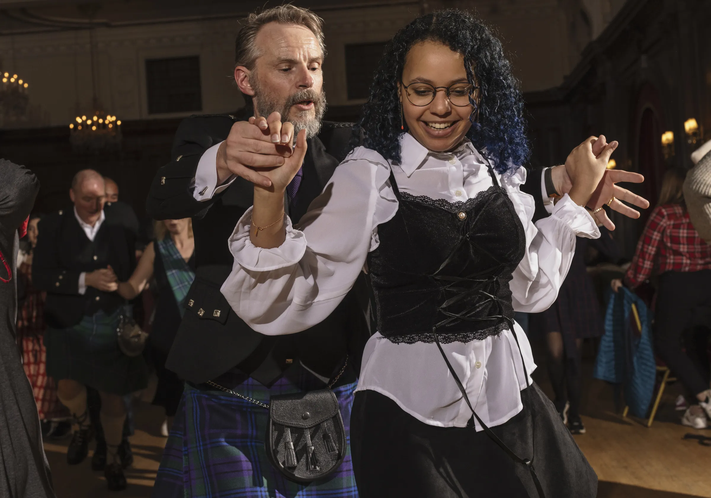 Couple dancing at a ceilidh