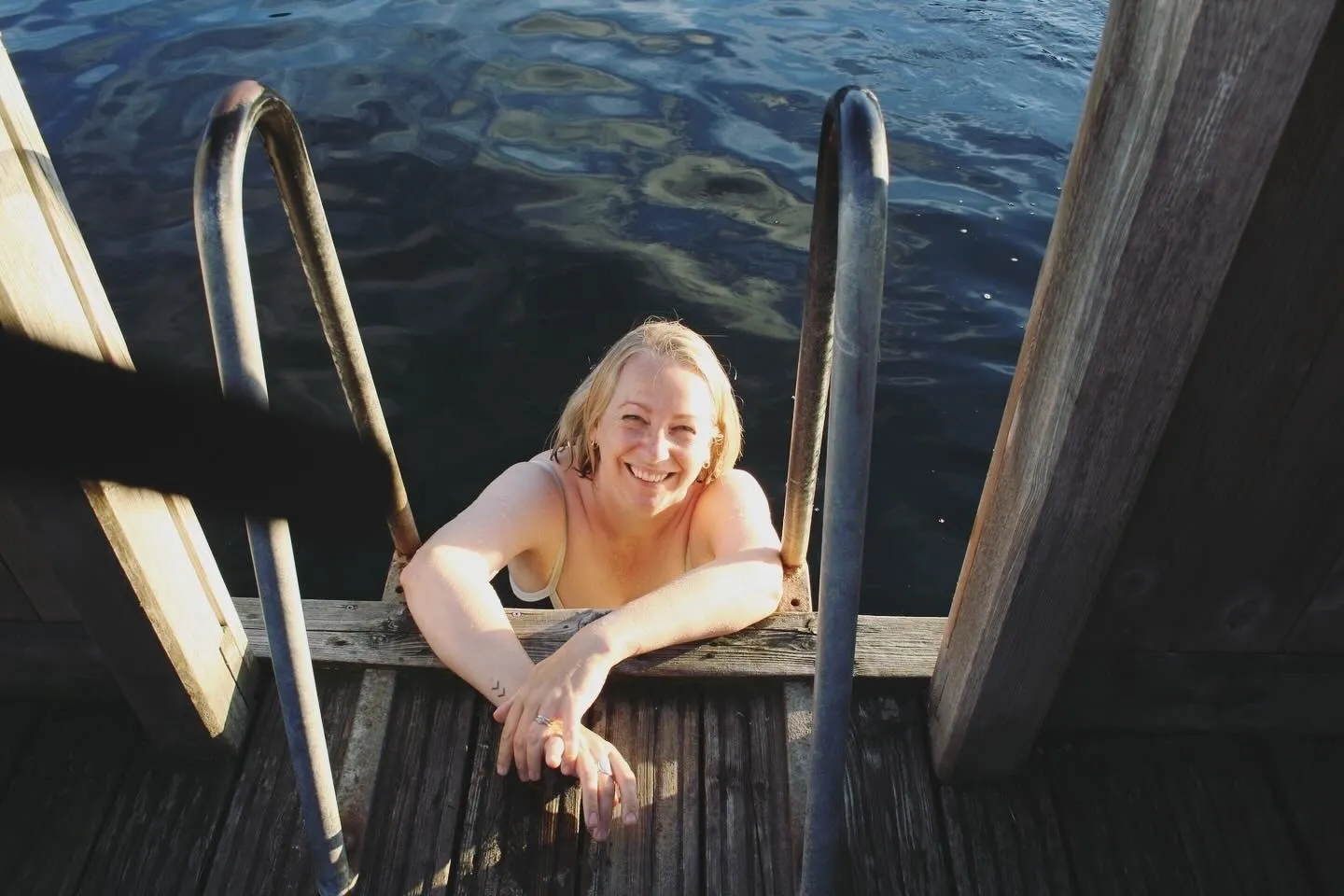 Laura Hall in the water in Copenhagen