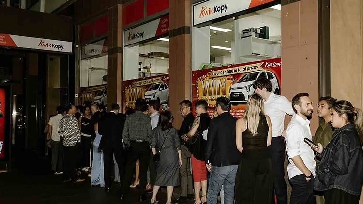 People out the front of Yusuke Oba