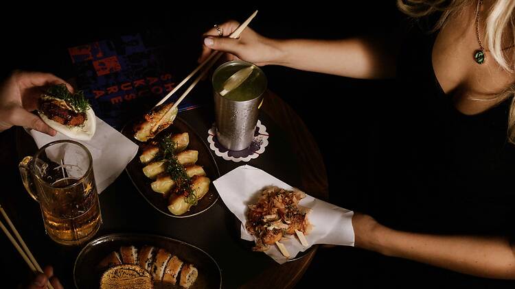 Snacks and drinks at Sakura House