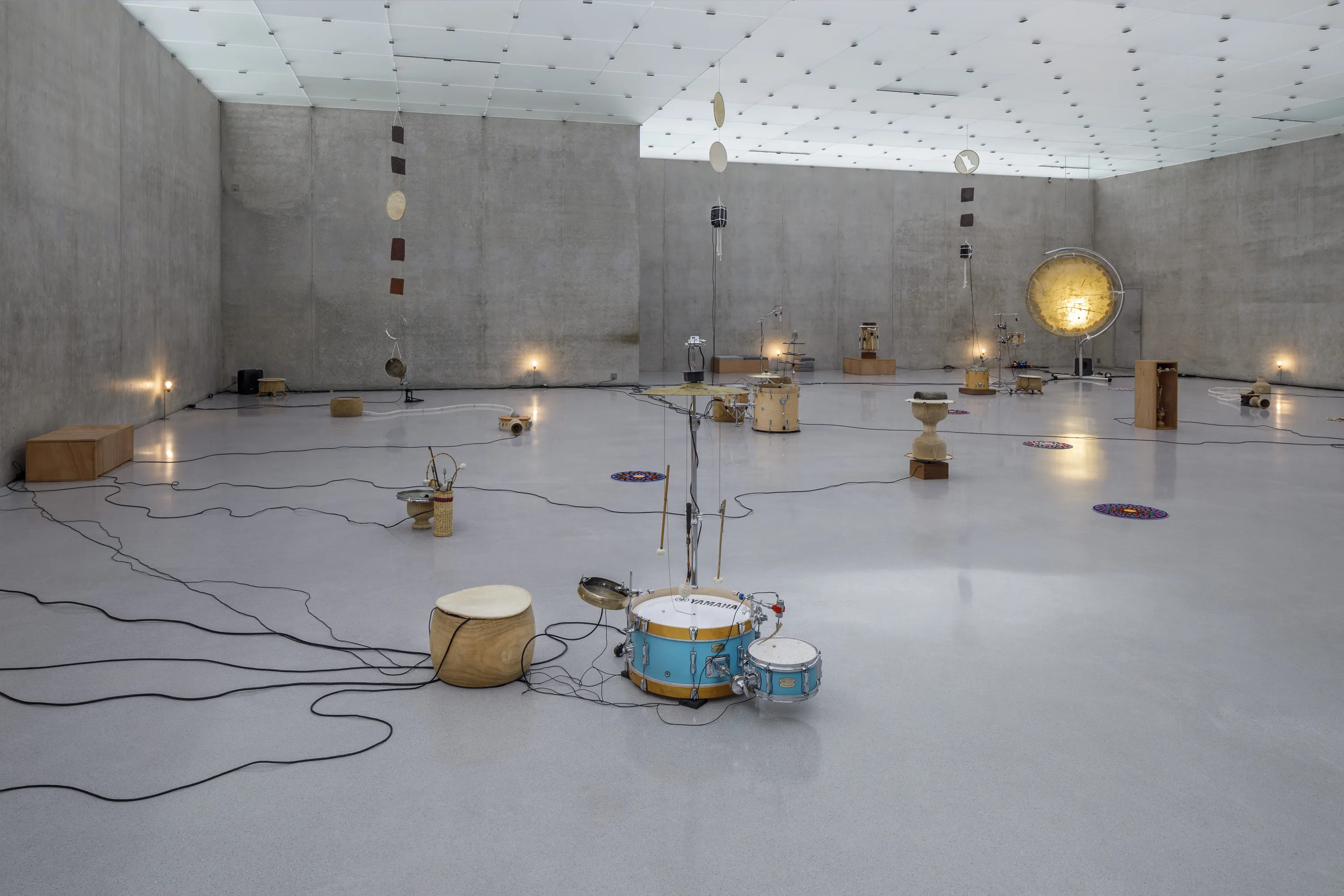 Installation of Tarek Atoui&rsquo;s invented instruments 