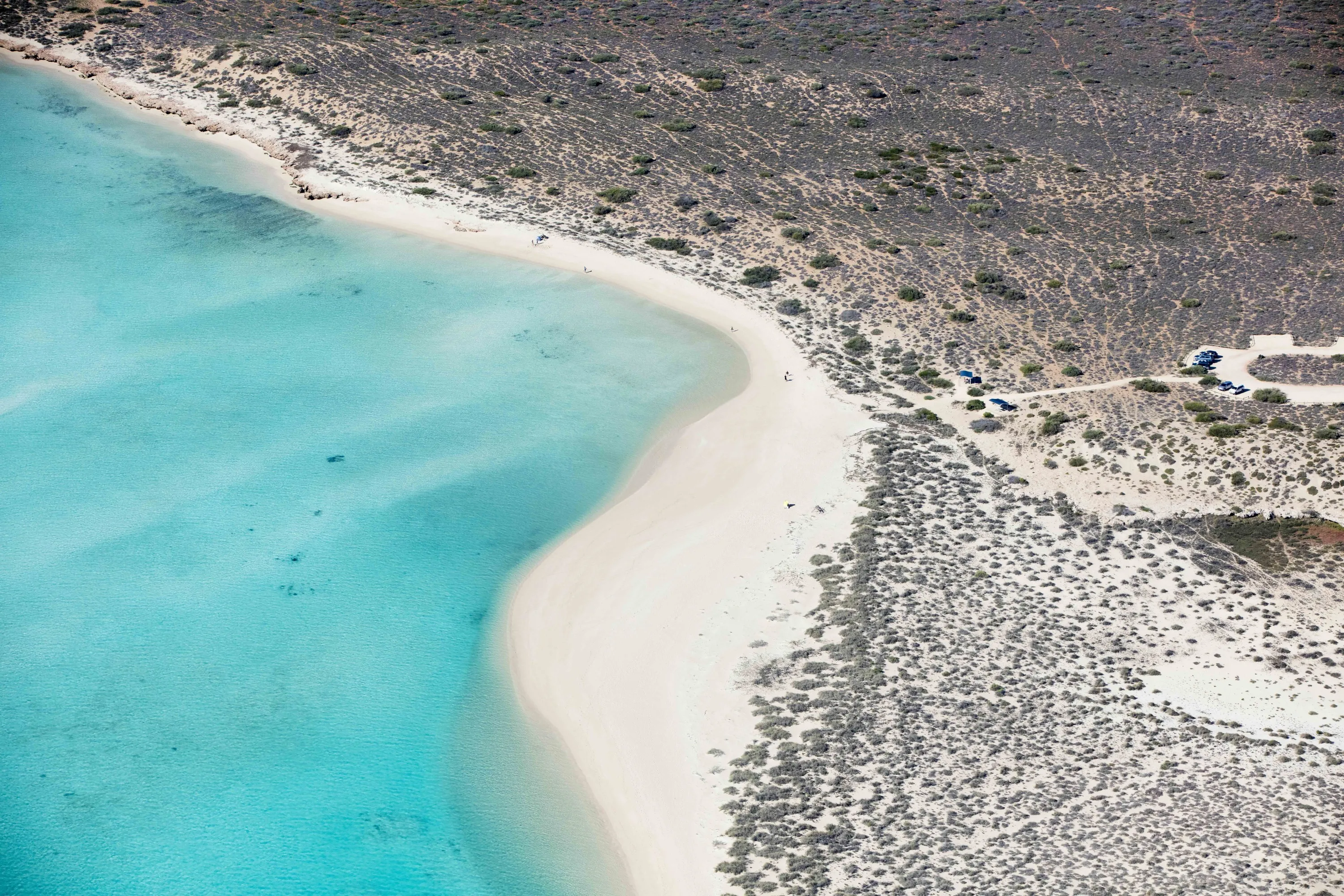 Aerial view of Turquoise Bay, Cape Range National Park 