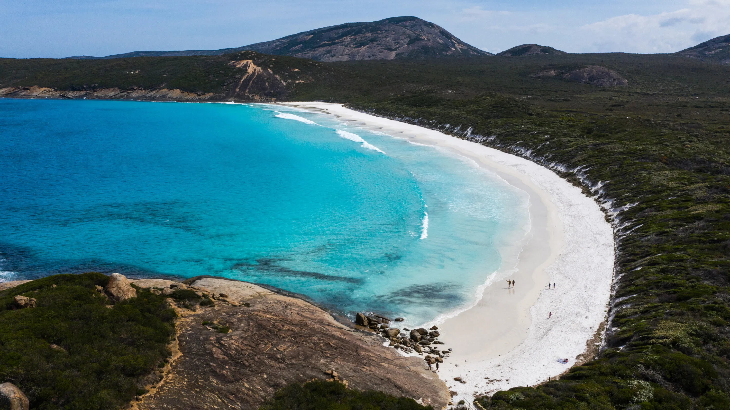 Aerial view of Hellfire Bay, near Esperance